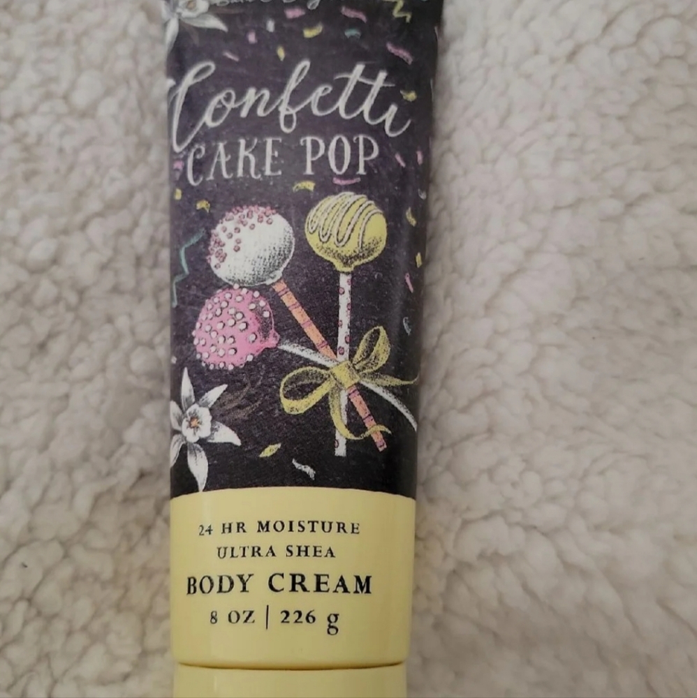 Confetti cake pop body cream